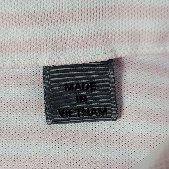 G/FORE Feeder Stripe Modern Spread Tech Pique Polo Mens XL Blush Pink - Picture 6 of 13